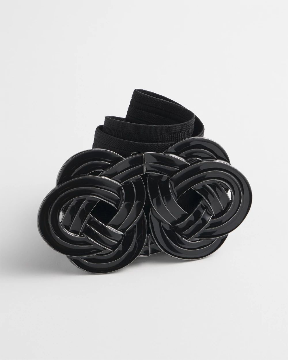 Ornate Black Stretch Belt