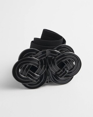 Ornate Black Stretch Belt
