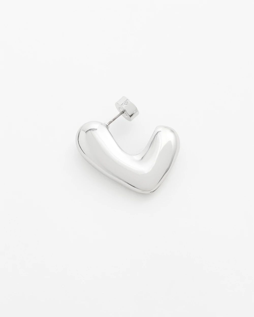 No Droop® Silver Tone Mini Hoops