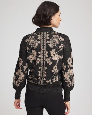 Bryne Jacquard Mockneck Pullover click to view larger image.