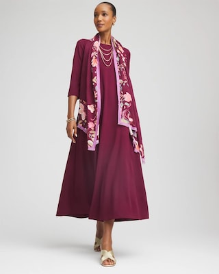 Seamed Crepe Maxi Dress click to view larger image.