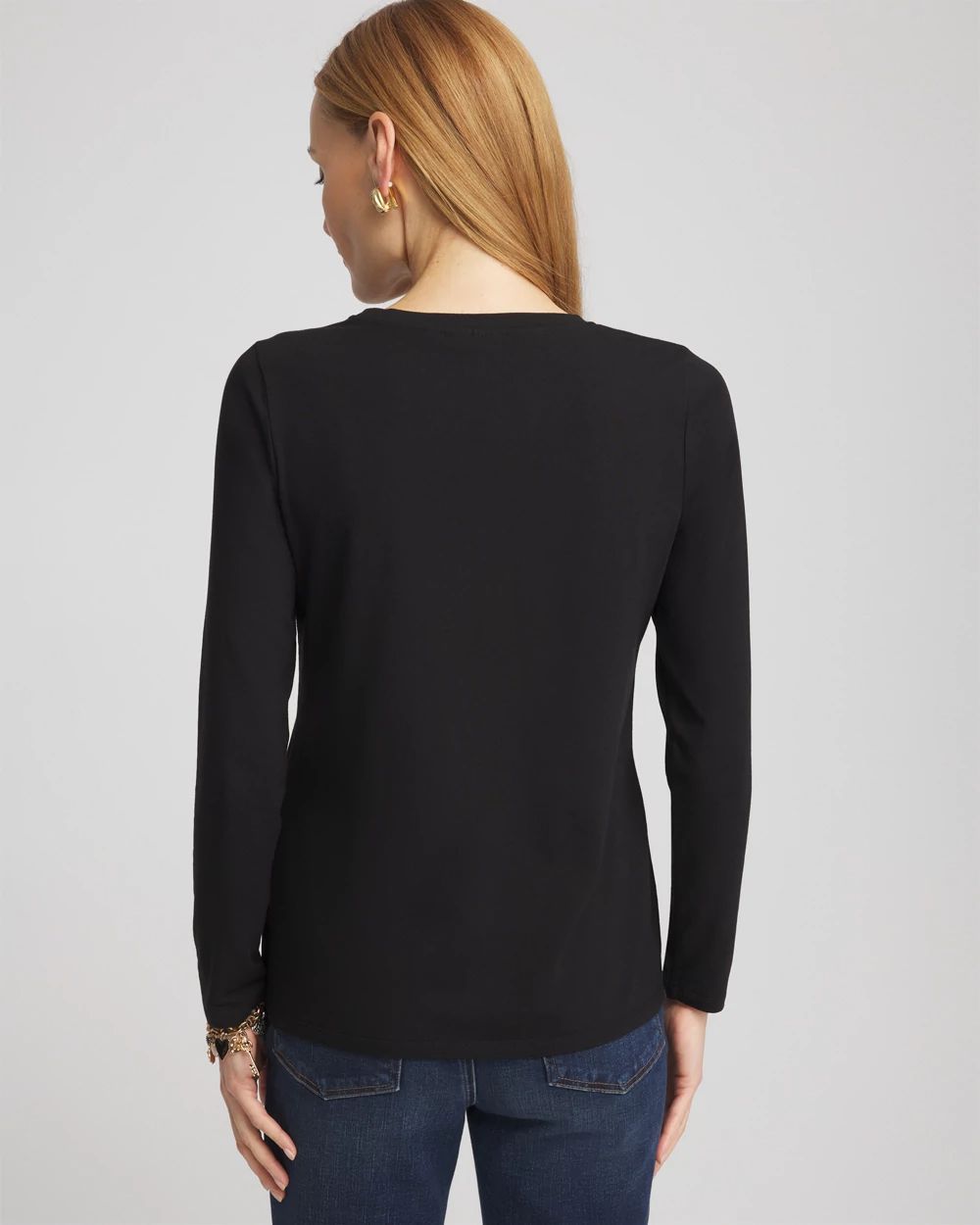Touch of Cool™ Lace Neck Layering Tee