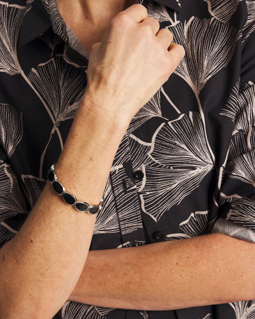 Black Large Stretch Bracelet
