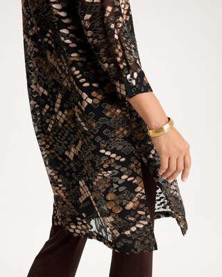 Travelers™ Snakeskin Burnout Shacket click to view larger image.