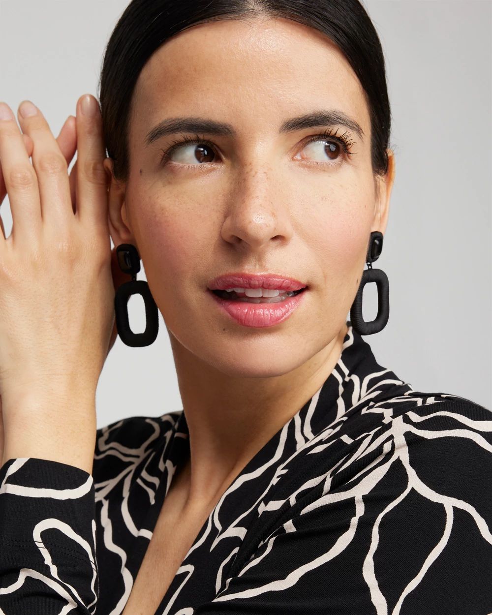 Black Square Hoops
