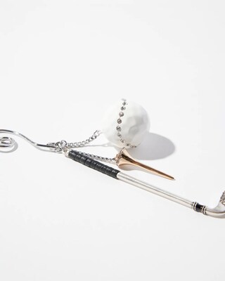Gold Tone Golf Ornament