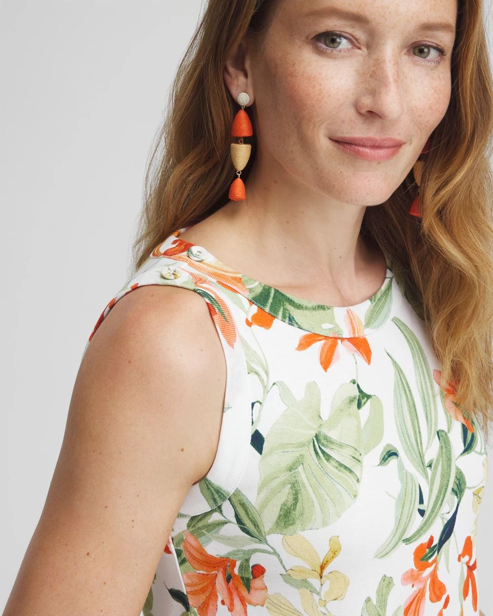 Orchid Button Detail Tunic