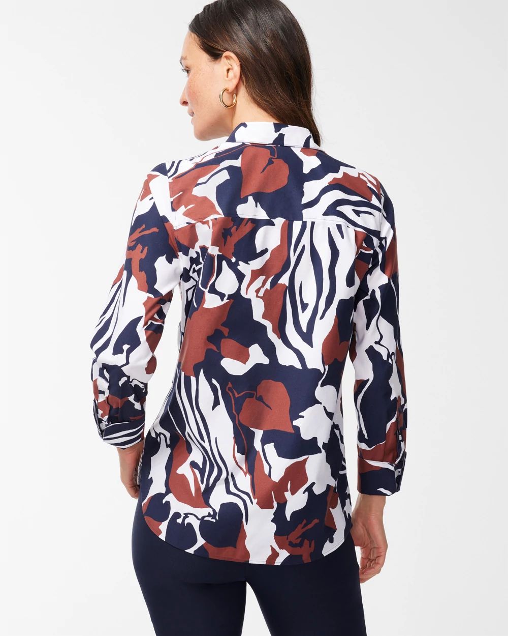 No Iron Stretch Floral Shirt