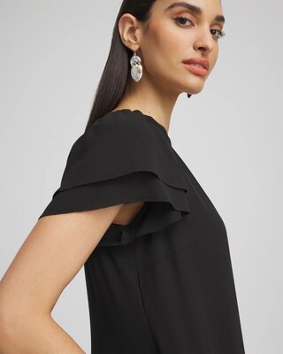 Crepe V-Neck Maxi Dress click to view larger image.