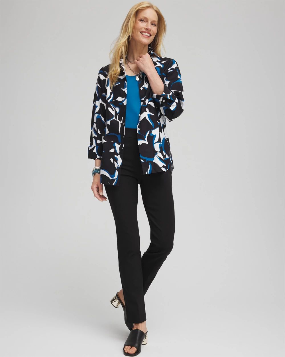 No Iron™ Abstract Print Shirt