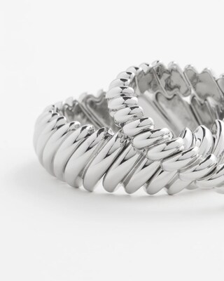 Silver Tone Stretch Bracelet Set