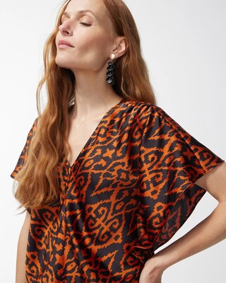 Satin Ikat Top