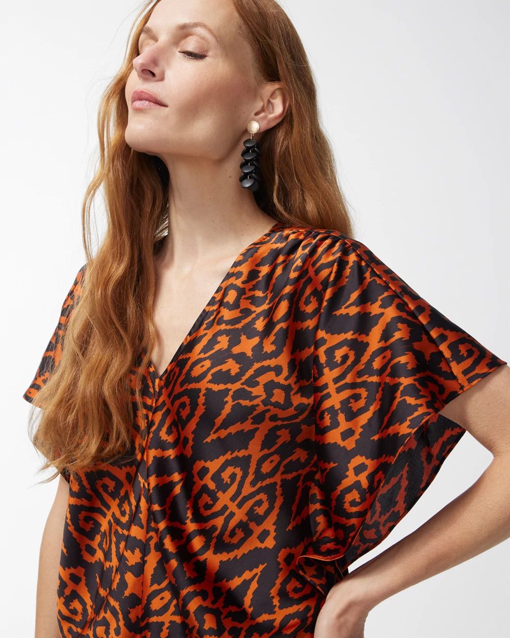 Satin Ikat Top
