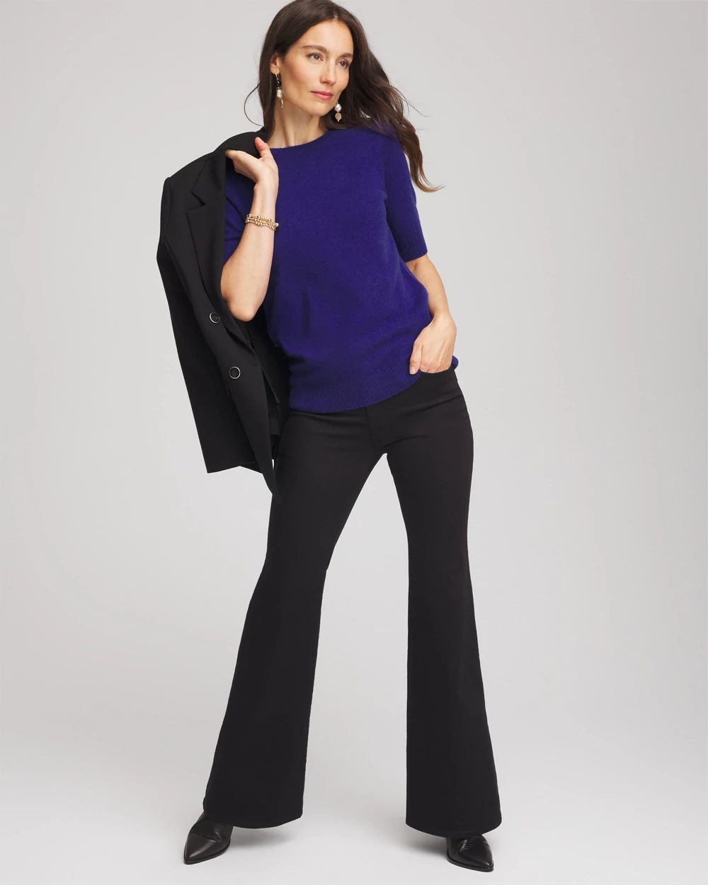 Crewneck Cashmere Pullover Sweater click to view larger image.