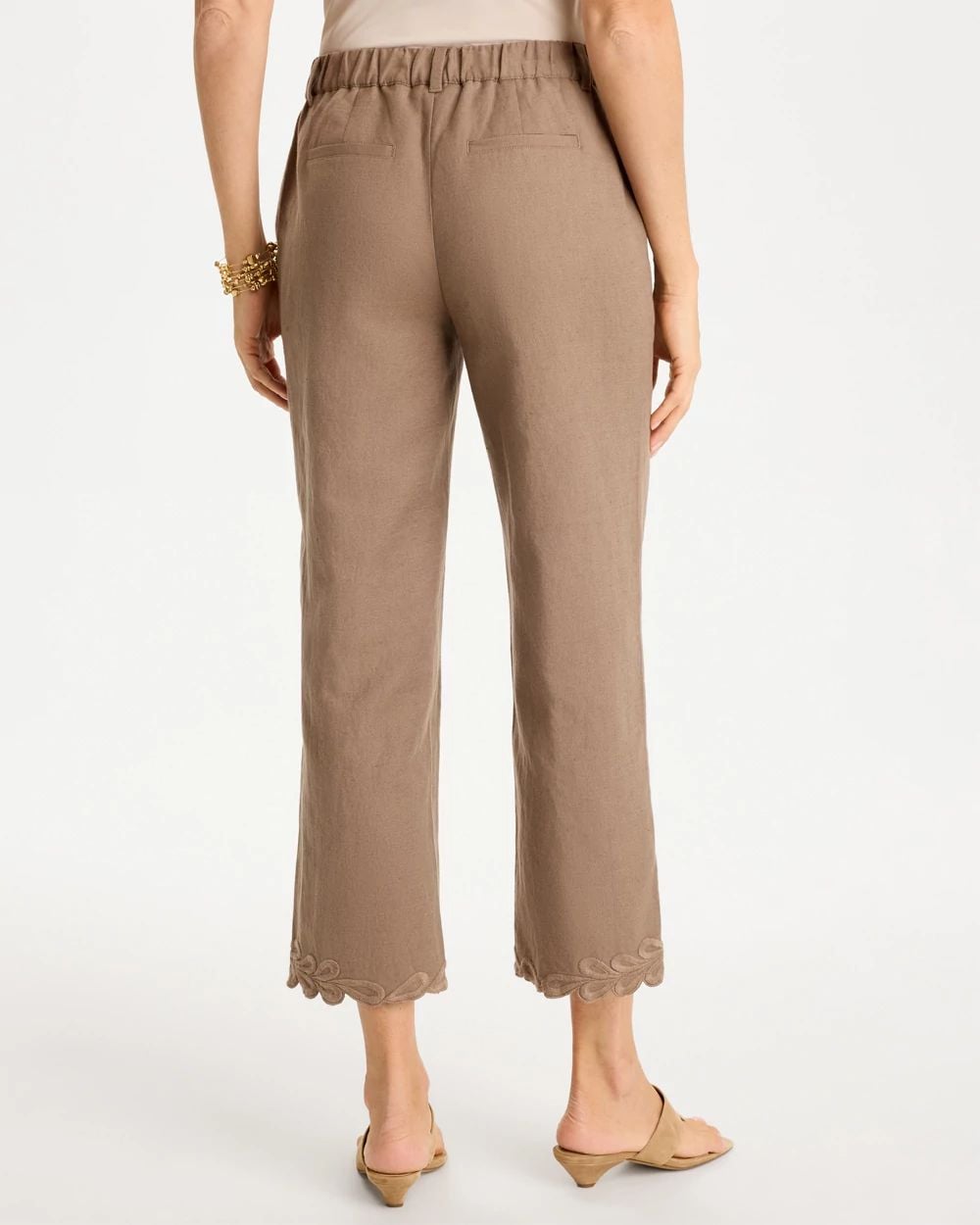 Linen Fly Front Pants