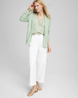 Sweater Trim Linen Tee click to view larger image.