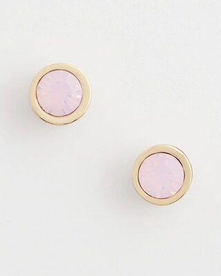 Pink Crystal Stud Earrings