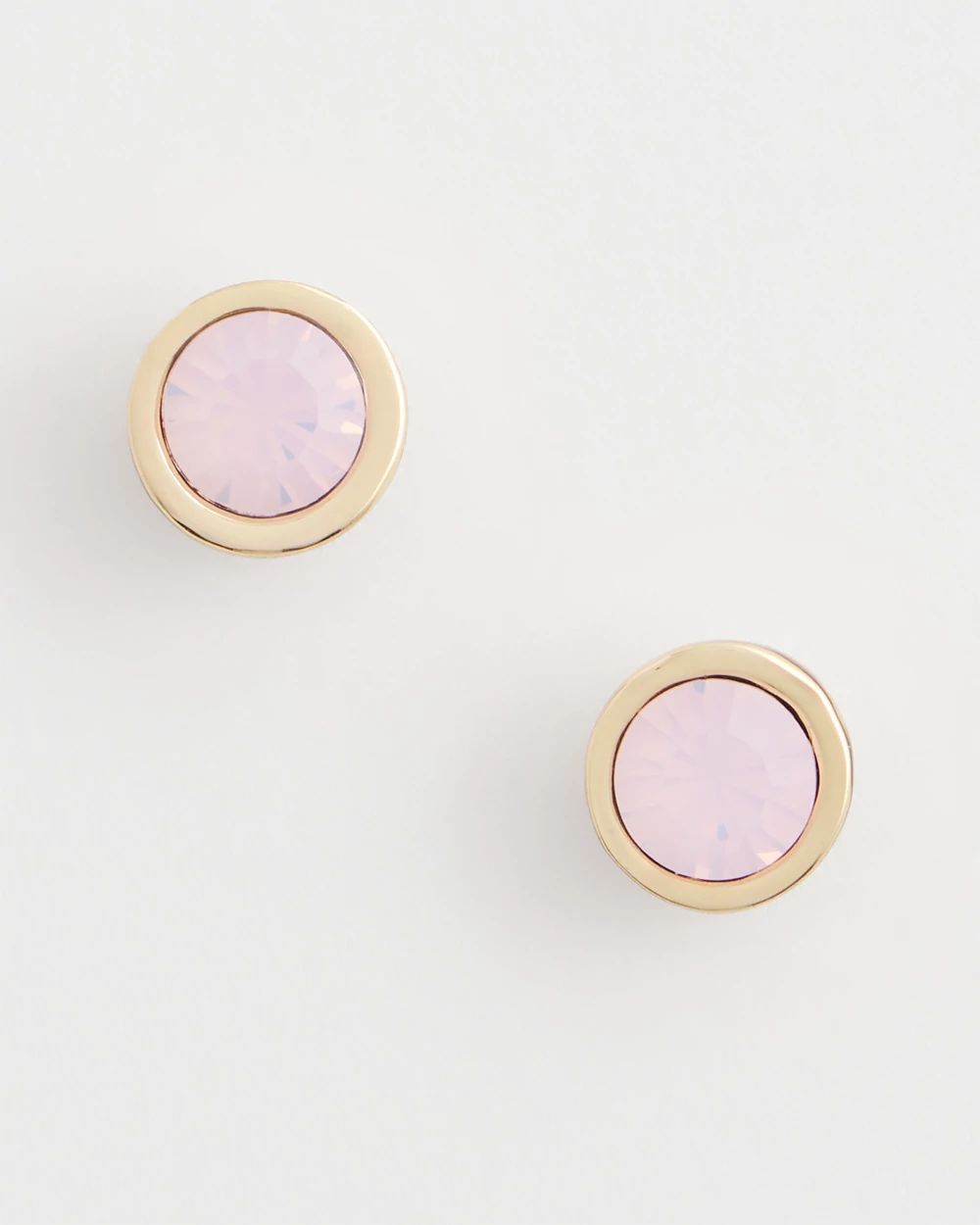 Pink Crystal Stud Earrings