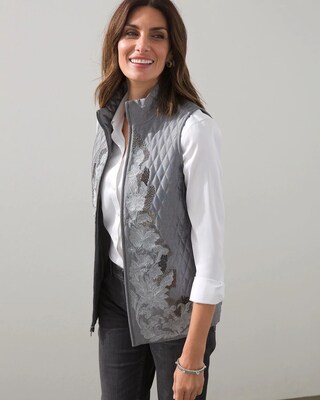 Embellished Quilted Vest