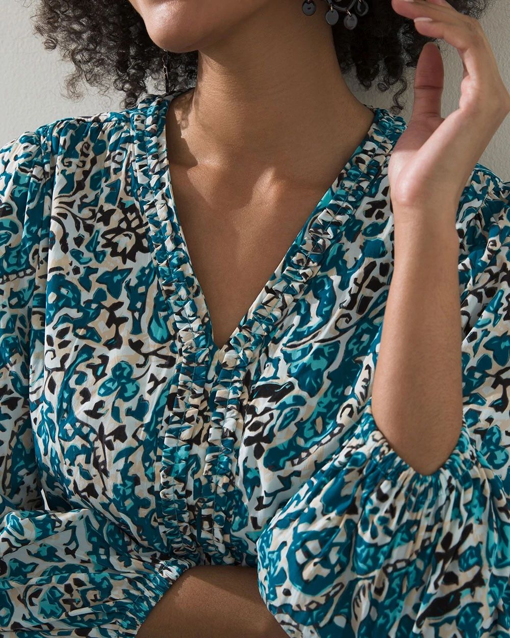 Braid Detail Paisley Midi Dress
