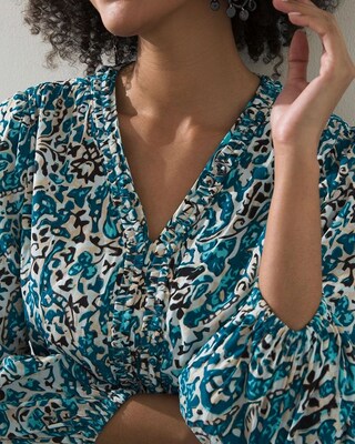 Braid Detail Paisley Midi Dress