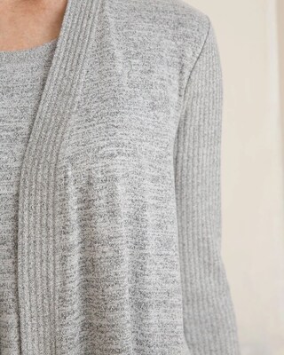 Zenergy Soft Essentials Ribbed Drape Cardigan
