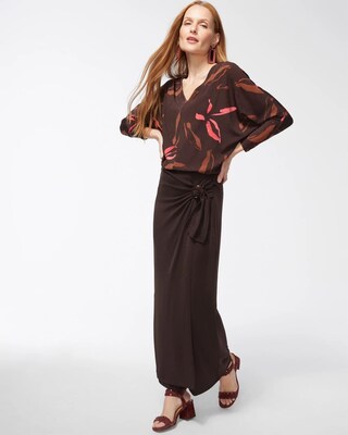Travelers Floral Dolman V-Back Top