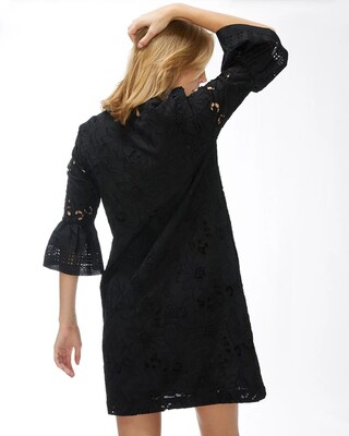 Lace Flounce Sleeve Dress