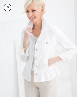 Petite Alabaster Denim Jacket