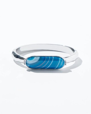 Blue Agate Hinge Bracelet
