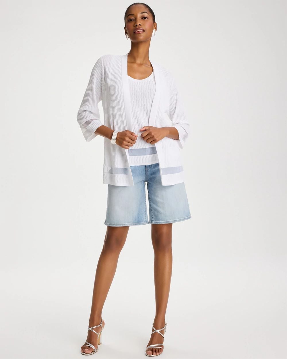 Travelers™ Sheer Stripe Cardigan click to view larger image.