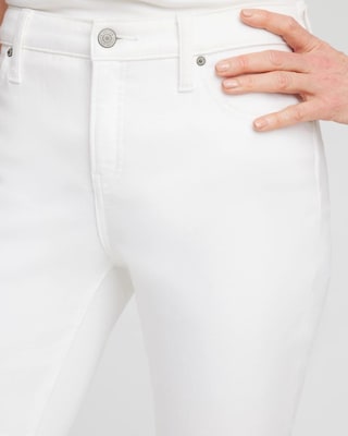 No-Stain Girlfriend Frayed Ankle Jeans click to view larger image.
