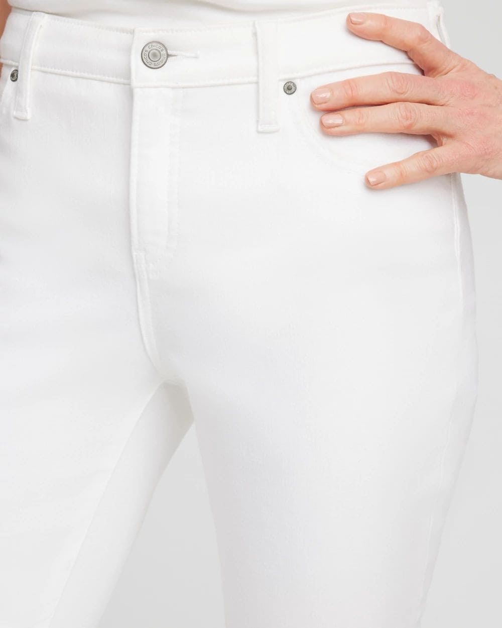 No-Stain Girlfriend Frayed Ankle Jeans click to view larger image.