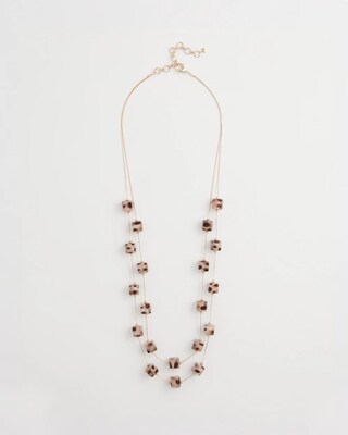 Cubed Tortoise Double-Strand Necklace