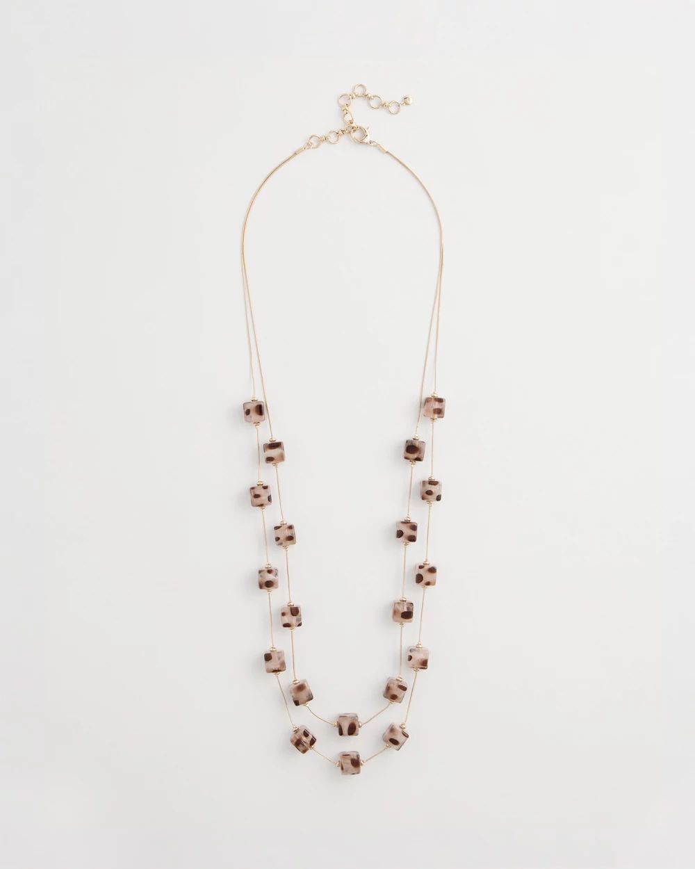 Cubed Tortoise Double-Strand Necklace