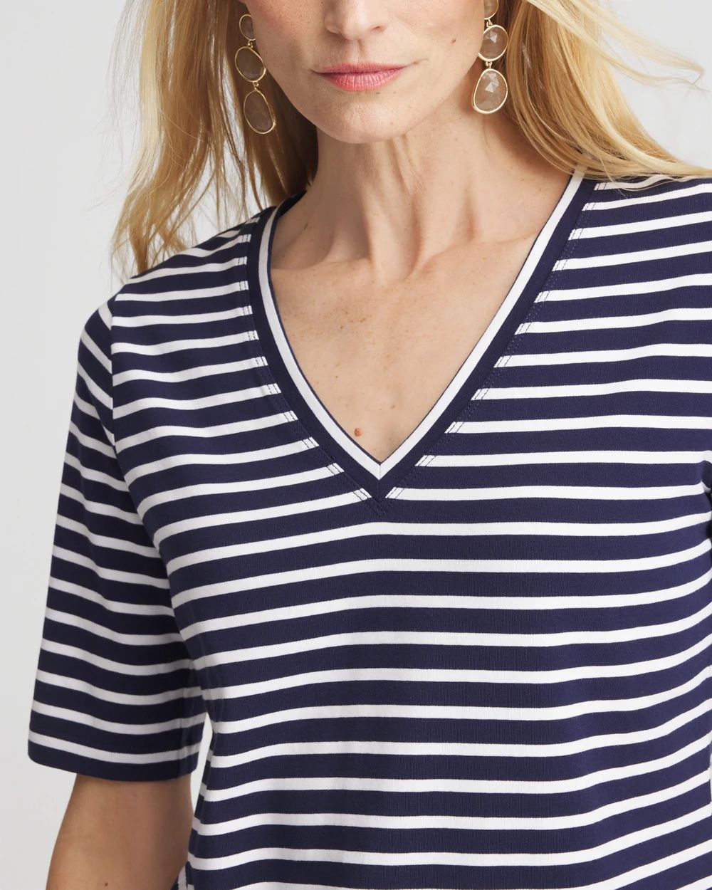 Striped V-Neck Perfect Tee