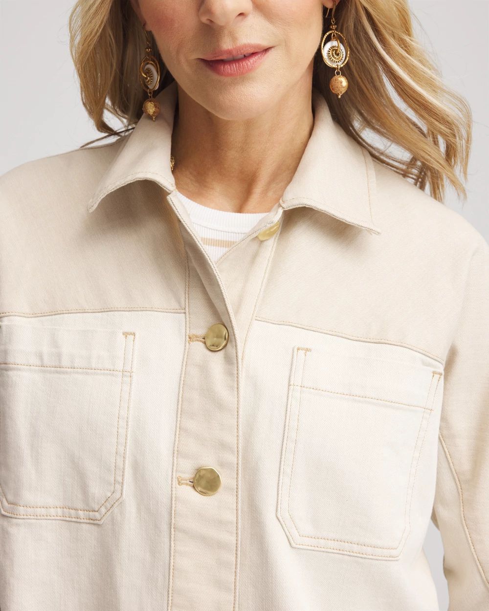 Colorblock Jean Jacket