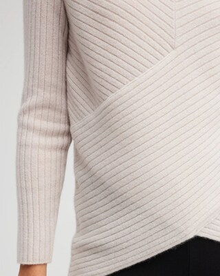 Black Label Cashmere Rib Detail Sweater