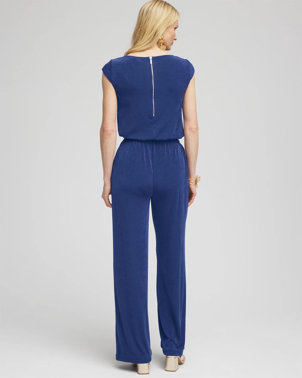 Travelers™ Cowl-Neck Belted Jumpsuit