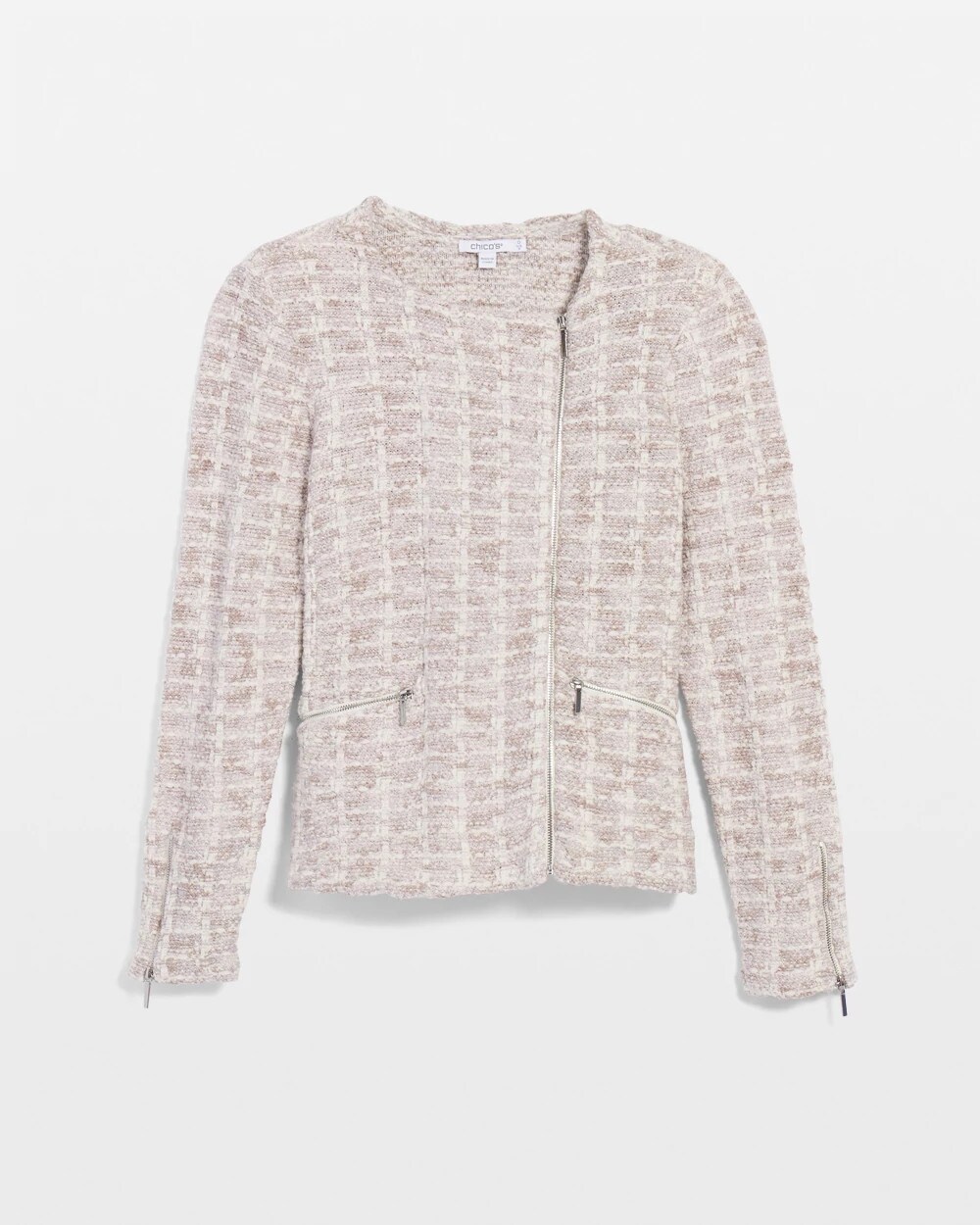 Tweed Moto Cardigan