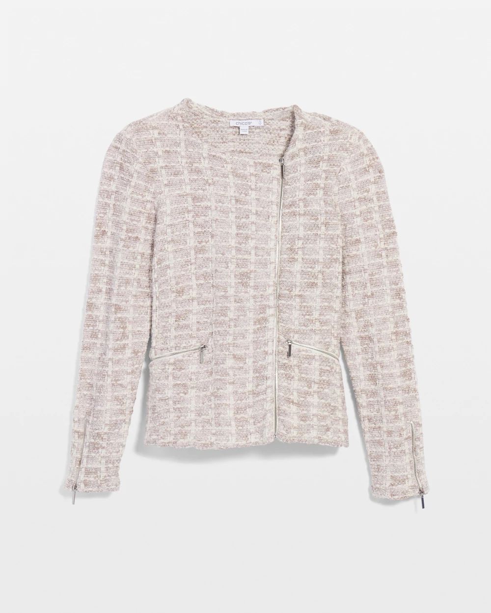 Tweed Moto Cardigan