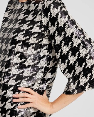 Sequin Houndstooth Tee