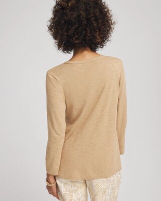 Cotton Slub Henley Shirt click to view larger image.