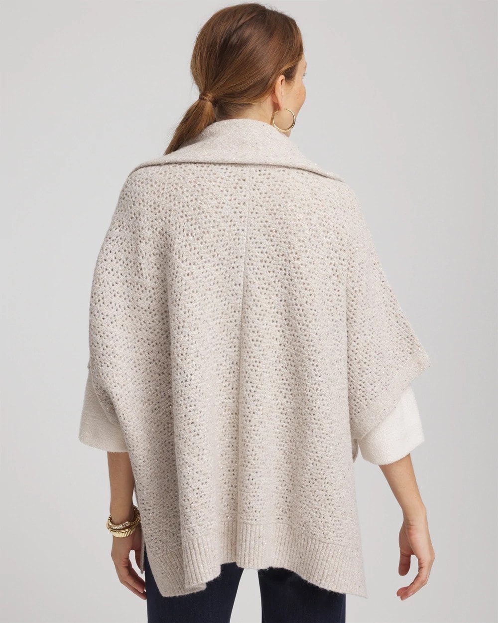 Zip-Front Collared Ruana