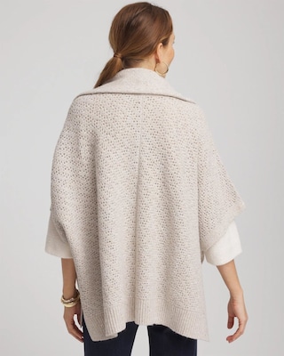 Zip-Front Collared Ruana click to view larger image.