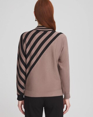 Zenergy® Luxe Cashmere Blend Striped Sweater click to view larger image.