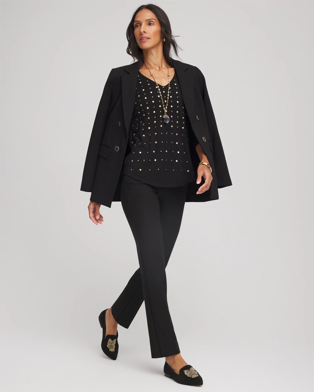 Chico's Juliet Straight Ankle Pants In Black In Black