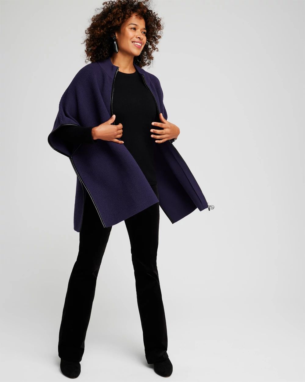 Zip Front Ruana
