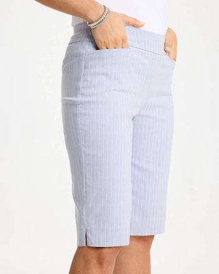 Striped Brigitte™ Slim Shorts click to view larger image.
