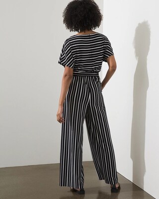 Stripe Short Sleeve Jumpsuit